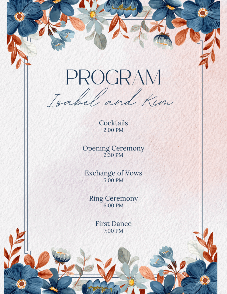 programme event booklet